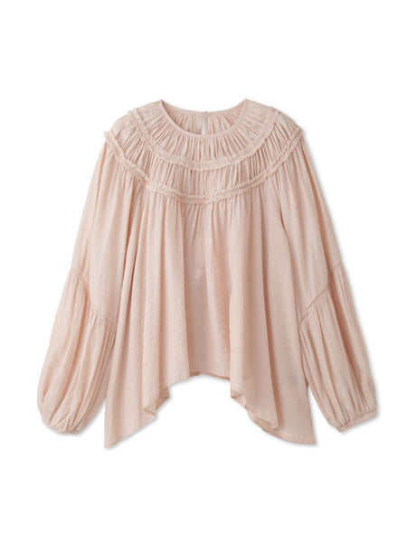 atelier roughatour ギャザースモックブラウス クレープギャザースモックブラウス】｜MELROSE CLAIRE（メルローズ
