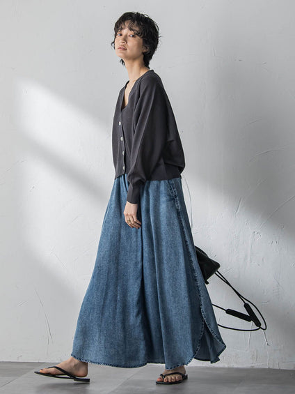 ゆれるデニムサークルスカート