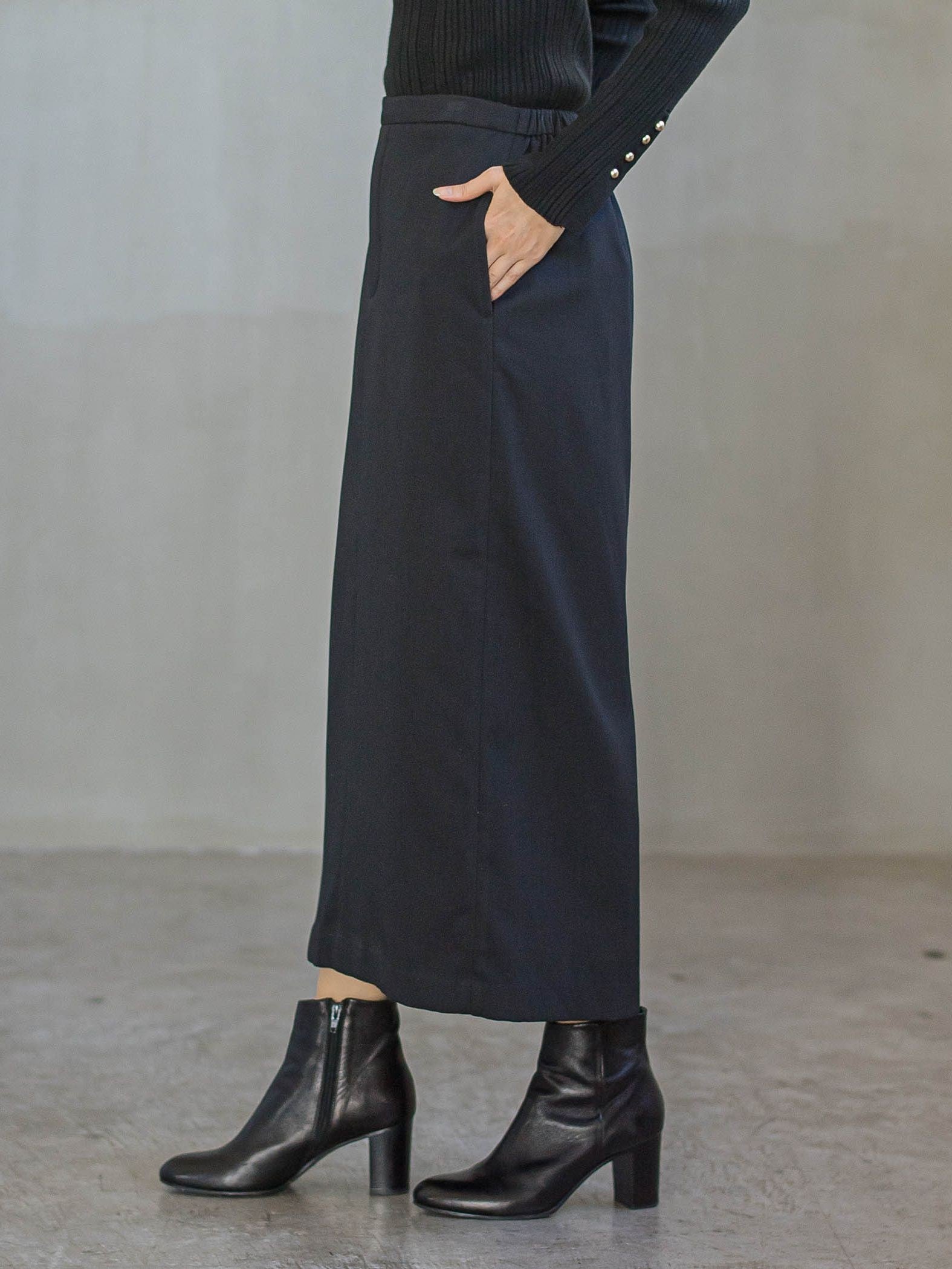 裏起毛タイトスカート≪手洗い可能≫