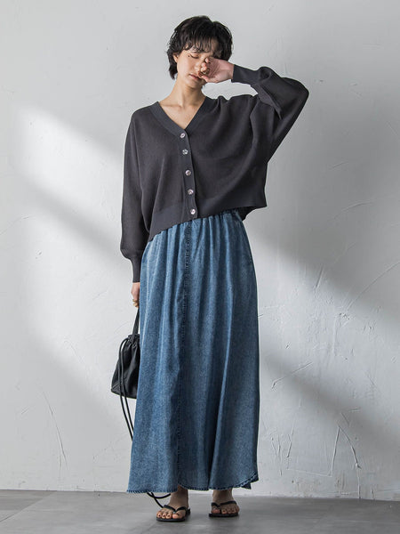 ゆれるデニムサークルスカート