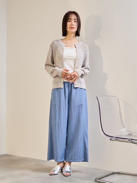 ミックスコイルクルーネックカーディガン