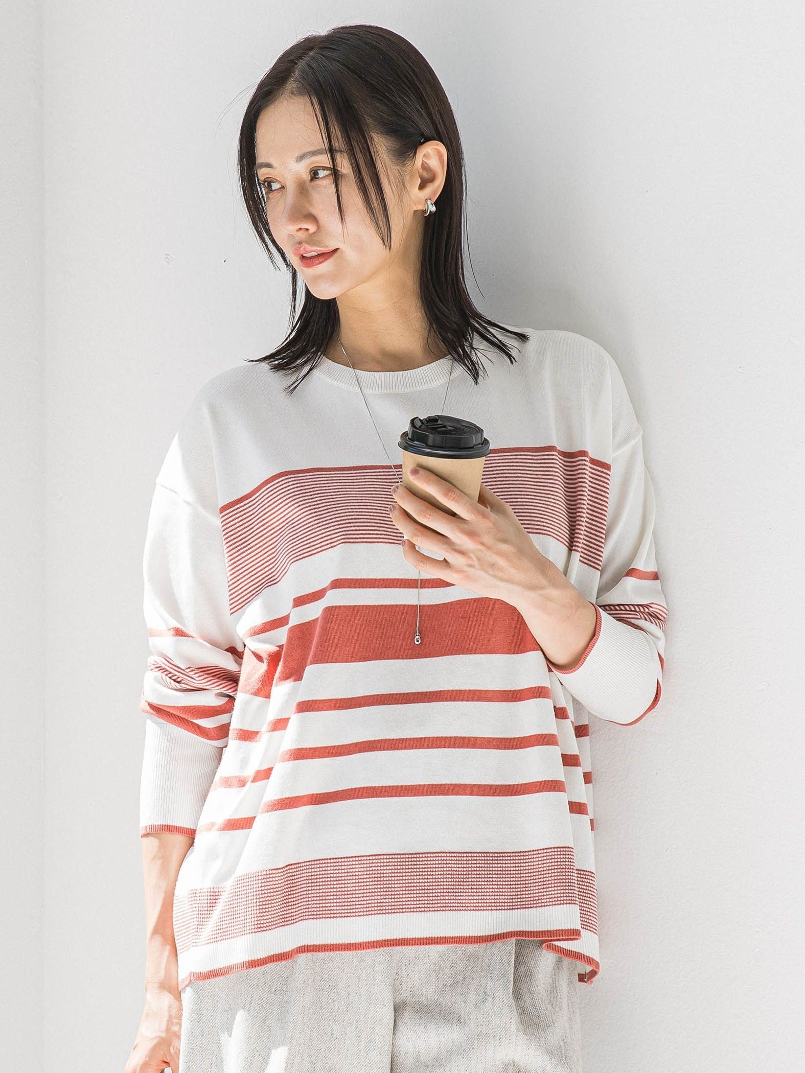 【WEB限定】ランダムボーダーニット≪11号あり/洗える≫