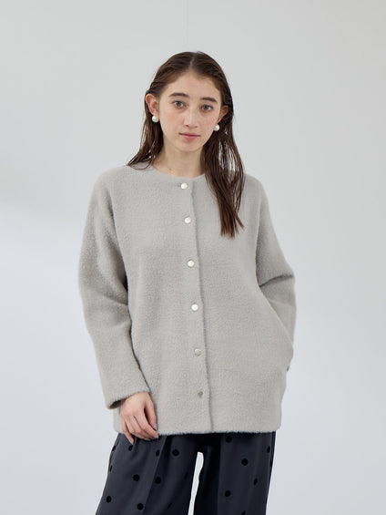 フェレットタッチWフェイスニットジャケット≪手洗い可能≫