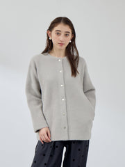 フェレットタッチWフェイスニットジャケット≪手洗い可能≫