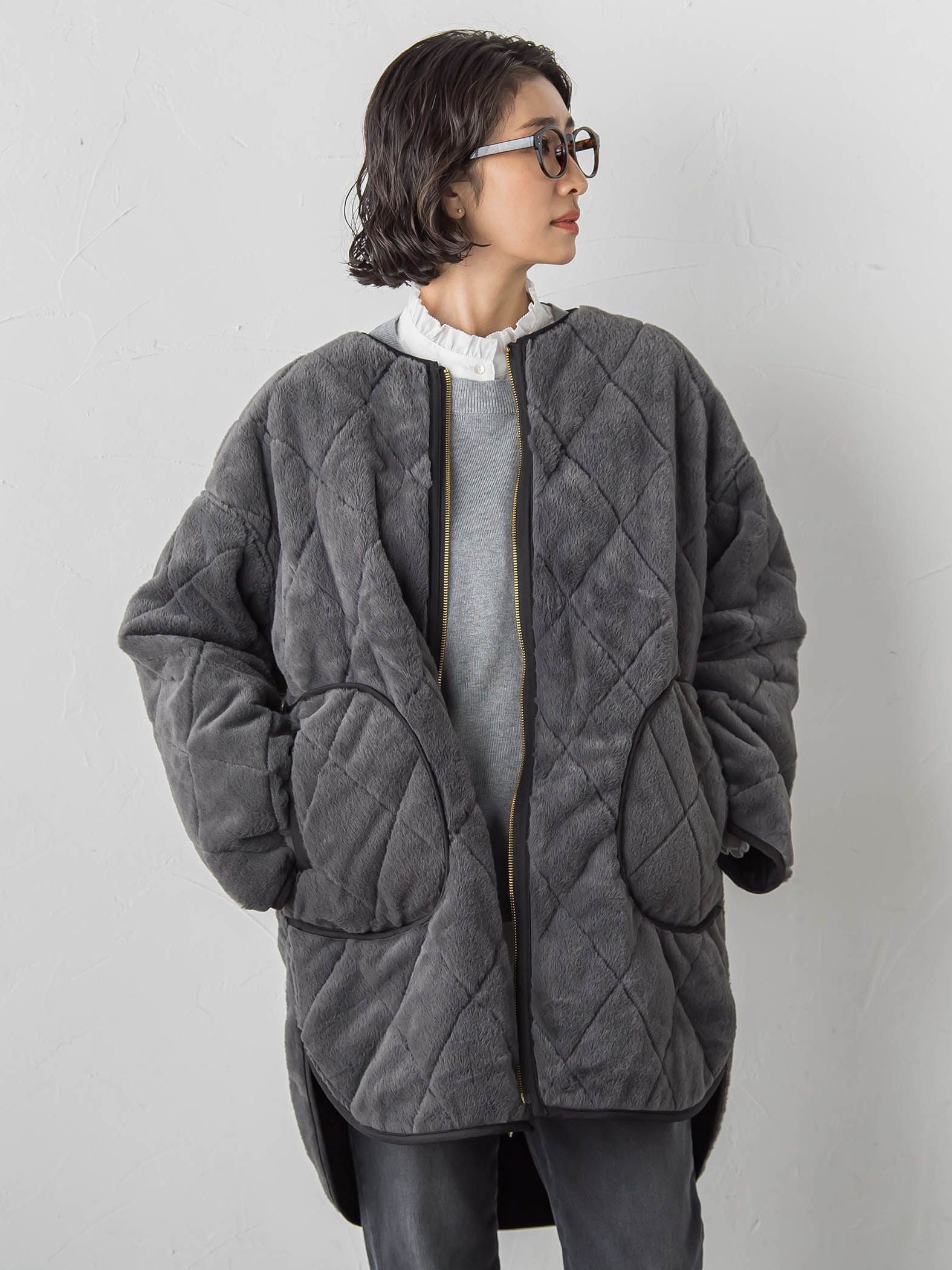 【WEB限定】”まるで毛布”どちらも主役リバーシブルアウター