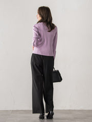 【新色追加】キラキラボタンワイドパンツ≪手洗い可能≫