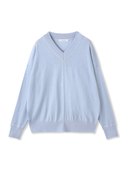 【新色追加】Vネックコクーンニットプルオーバー≪手洗い可能≫