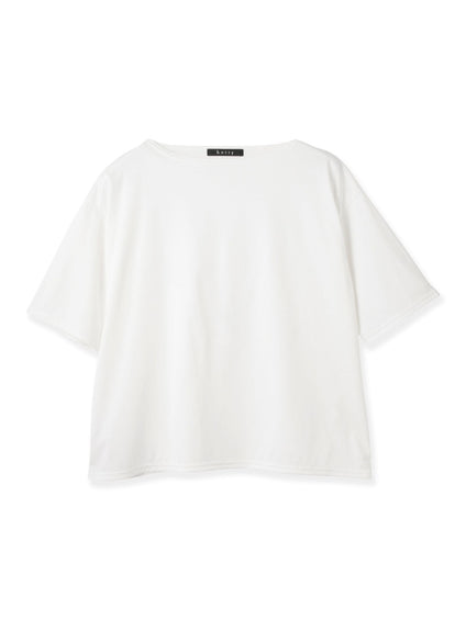 《予約》【連休。涼。軽やかに。】ボートネックT《汗じみ軽減 / 接触冷感》