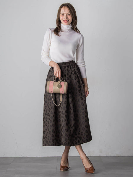 スパンコールリブタートルニット≪手洗い可能≫