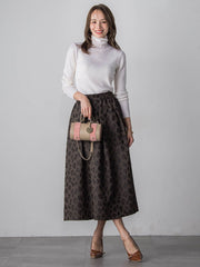 スパンコールリブタートルニット≪手洗い可能≫