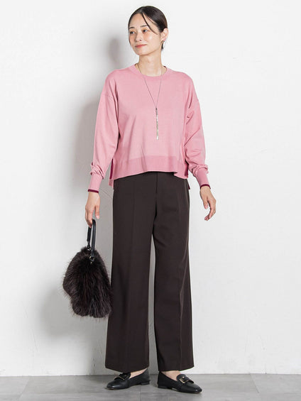 両面起毛ワイドパンツ≪WEB限定13号/洗える/セットアップ対応≫