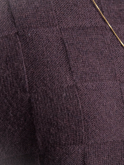 格子柄ハイネックニット≪洗える≫