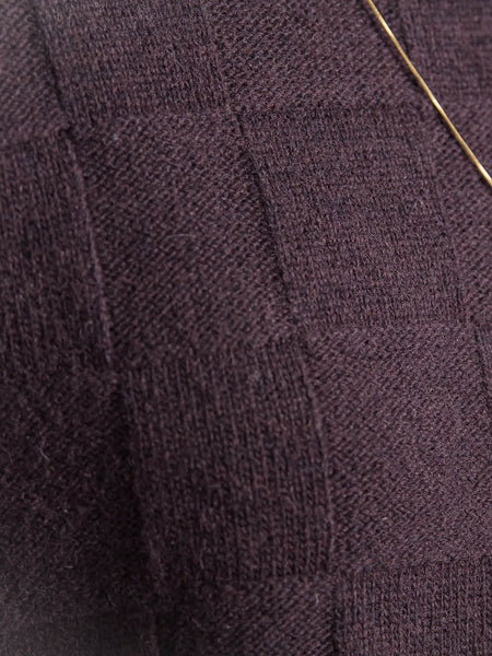 格子柄ハイネックニット≪洗える≫