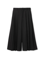 【一瞬で楽とキレイを叶える】ナチュラルストレッチプリーツキュロットパンツ≪セットアップ対応≫