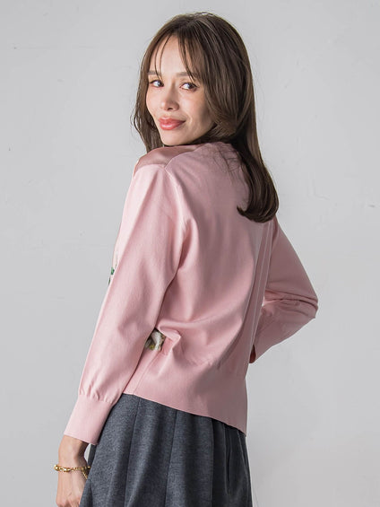 クリスマスローズカーディガン