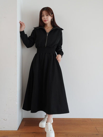 Sweat Rib Onepiece［under150cmさんにもオススメ］≪手洗い可能≫