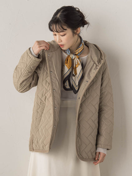 【WEB限定】ポリエステルタフタキルトコート