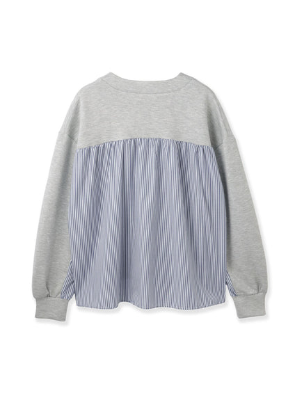 ダンボールバックストライプカーディガン