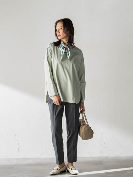 【WEB限定】美シルエット裏起毛ストレッチパンツ≪13号あり/毛玉防止≫