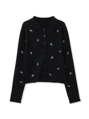 フラワーシシュウニットプルオーバー≪手洗い可能≫