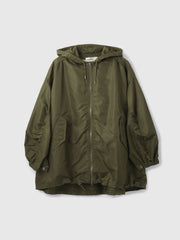 ボアライナー付きナイロンフーディブルゾン≪洗濯機で洗える≫