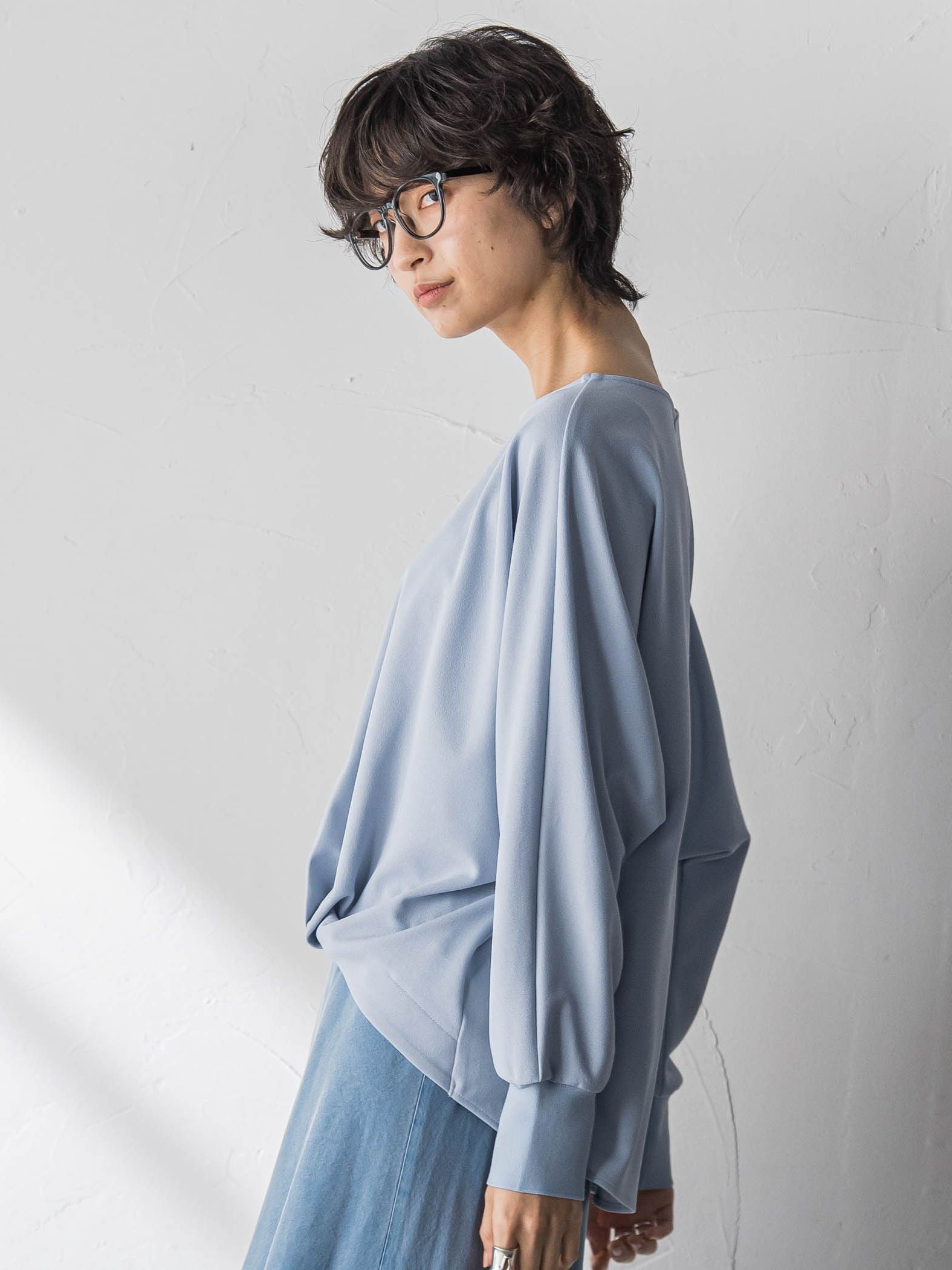 “ 叶える ” タックヘムドルマンショートプルオーバー