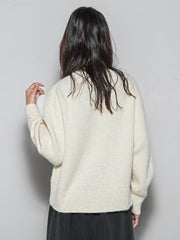 フラッフィークルーネックニット≪手洗い可能≫