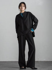 【新色追加】サーモサキソニーバックタックスキッパーブラウス≪洗濯機で洗える≫