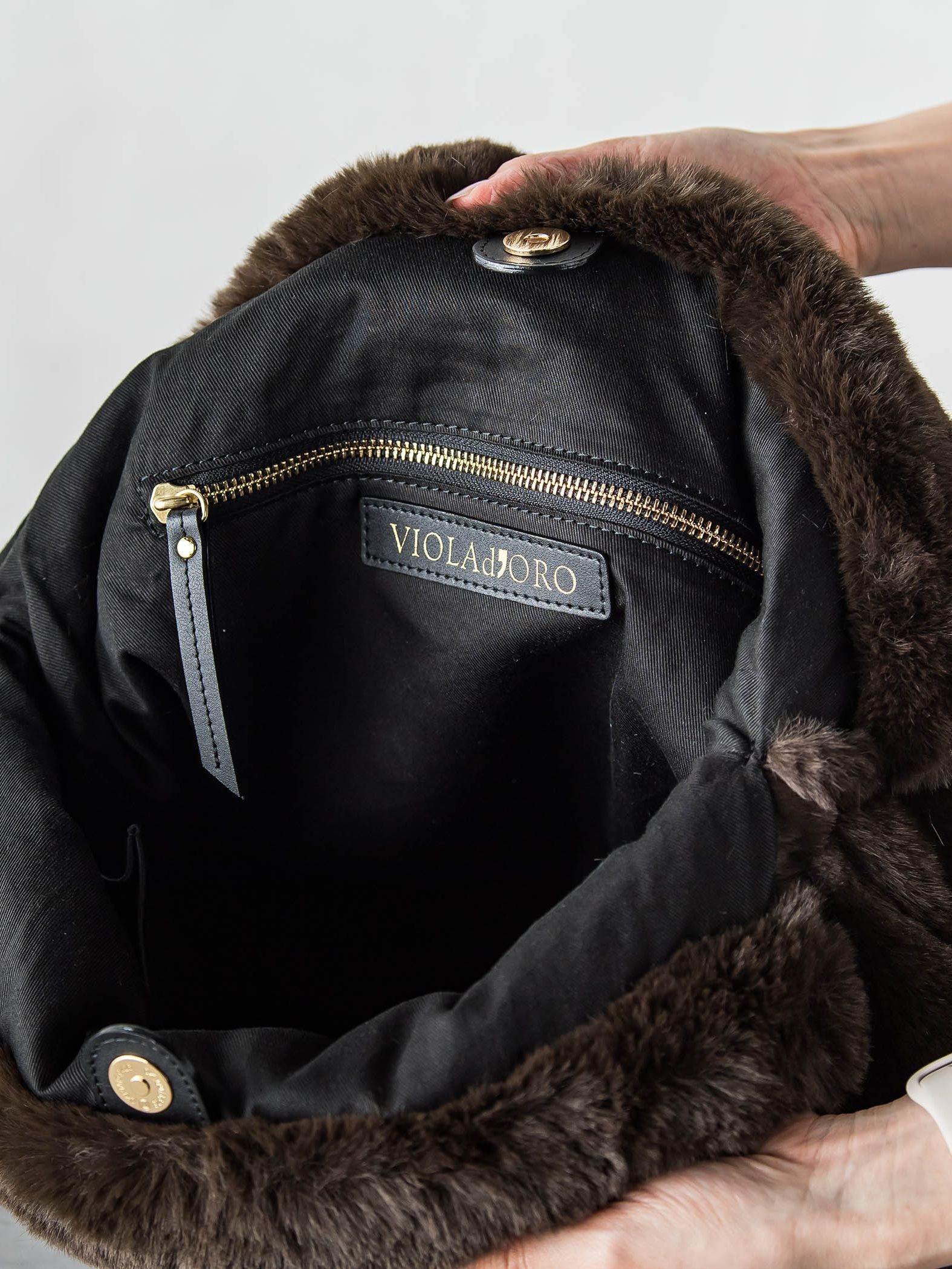 【VIOLAd'ORO】エコファーチェーントート　ELMO / V-8924