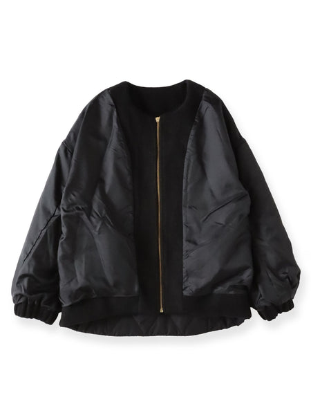 【biyori】キルティングノーカラーブルゾン