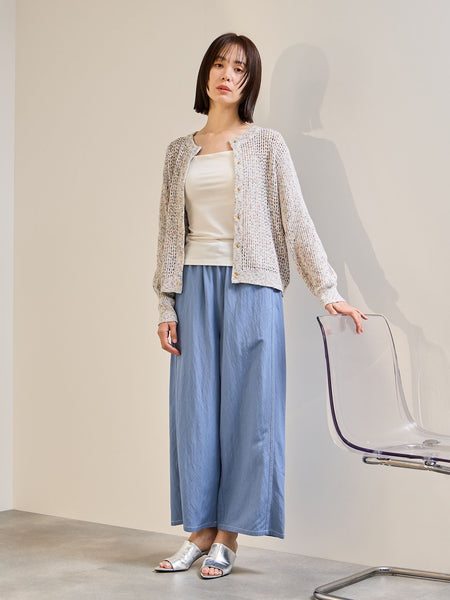 ミックスコイルクルーネックカーディガン