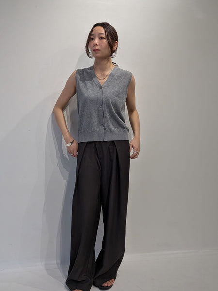 【2piece】sheer layerd vest