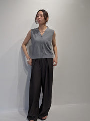 【2piece】sheer layerd vest
