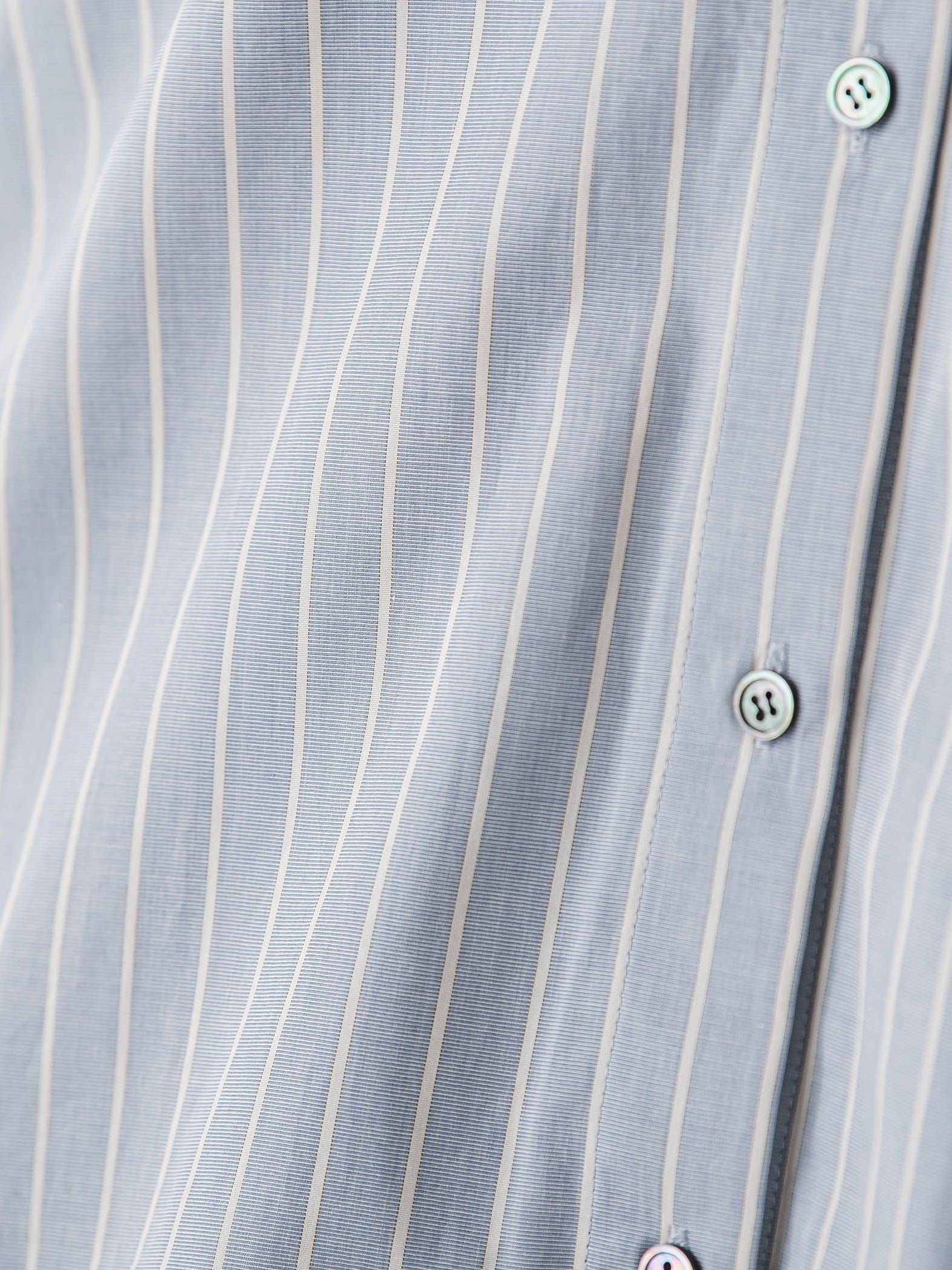 ストライプフーディオーバーシャツ≪手洗い可能≫