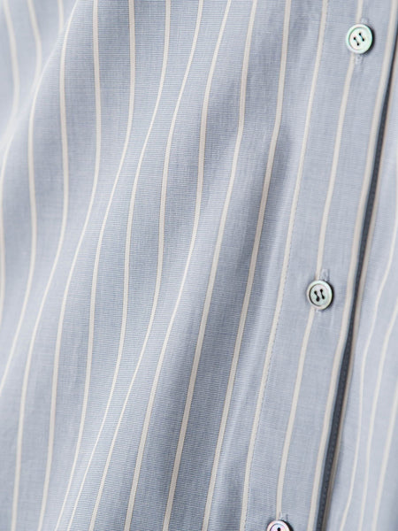 ストライプフーディオーバーシャツ≪手洗い可能≫