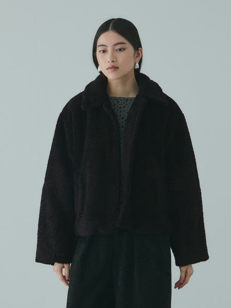 ボアコクーンスリーブブルゾン