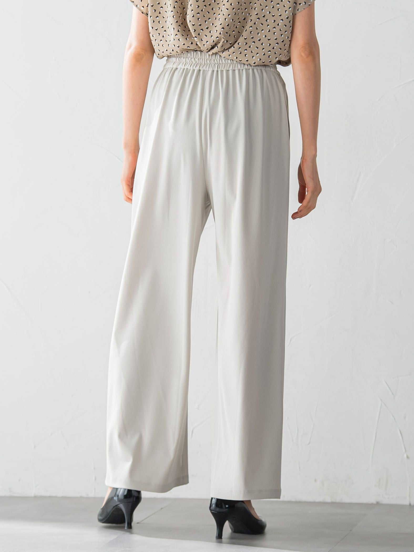 【WEB限定】Active Beautyワイドパンツ≪洗濯機で洗える≫