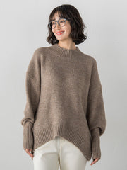 【WEB限定】”毎日頼れる”ゆったりモックネックニット