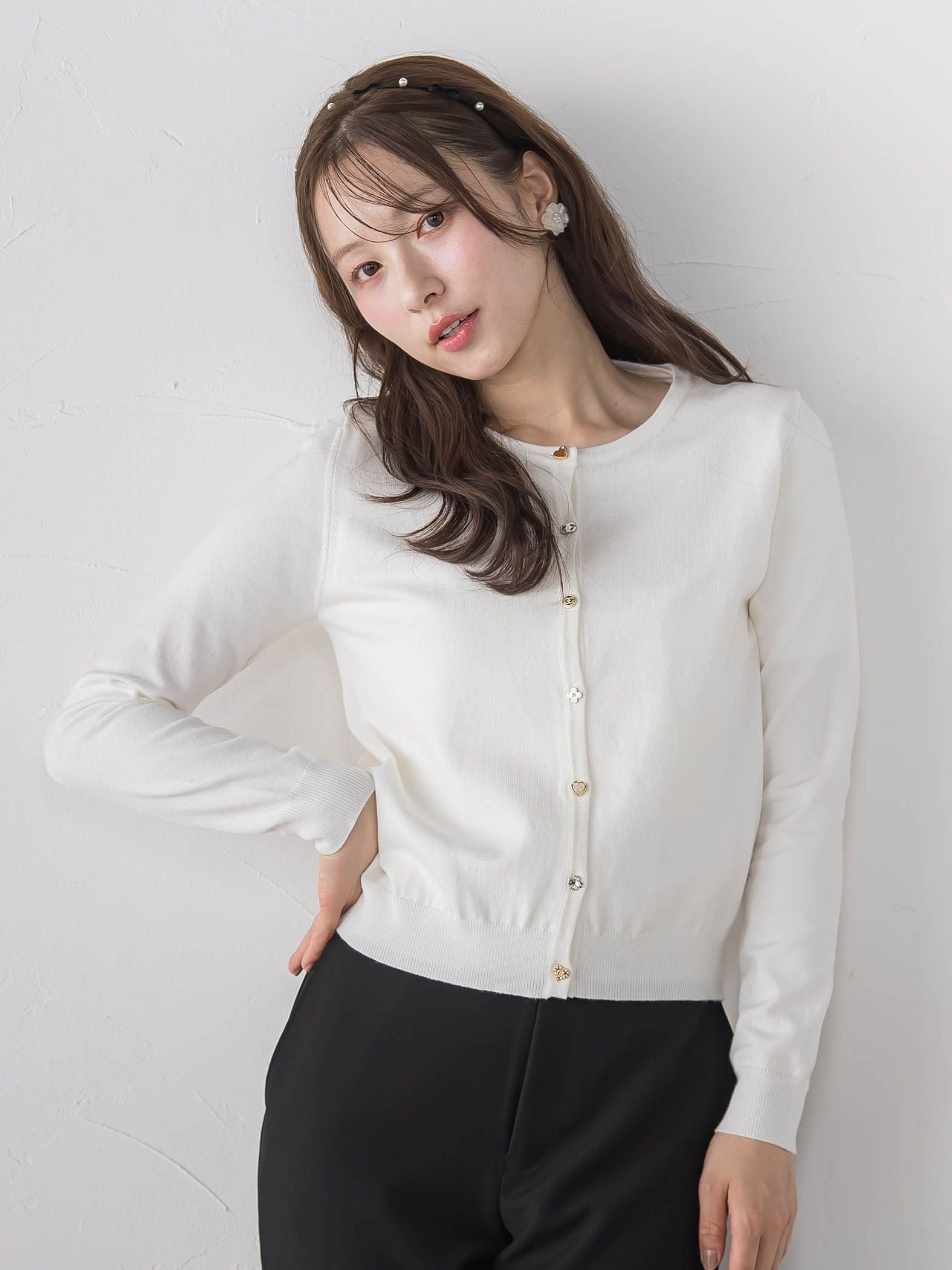 45TH限定≪QCロゴ入り≫マルチ釦ツインニット