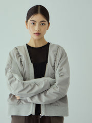 ミラノリブギャザーZIPブルゾン