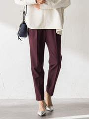 【WEB限定】美シルエット裏起毛ストレッチパンツ≪13号あり/毛玉防止≫