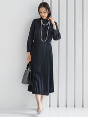 【WEB限定 13号】ボウタイフォーマルワンピース≪洗える≫