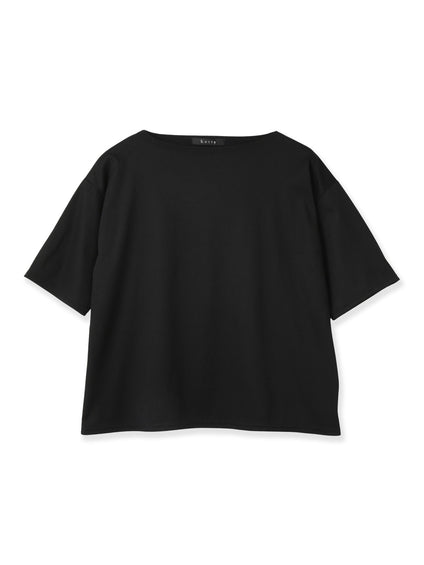 《予約》【連休。涼。軽やかに。】ボートネックT《汗じみ軽減 / 接触冷感》