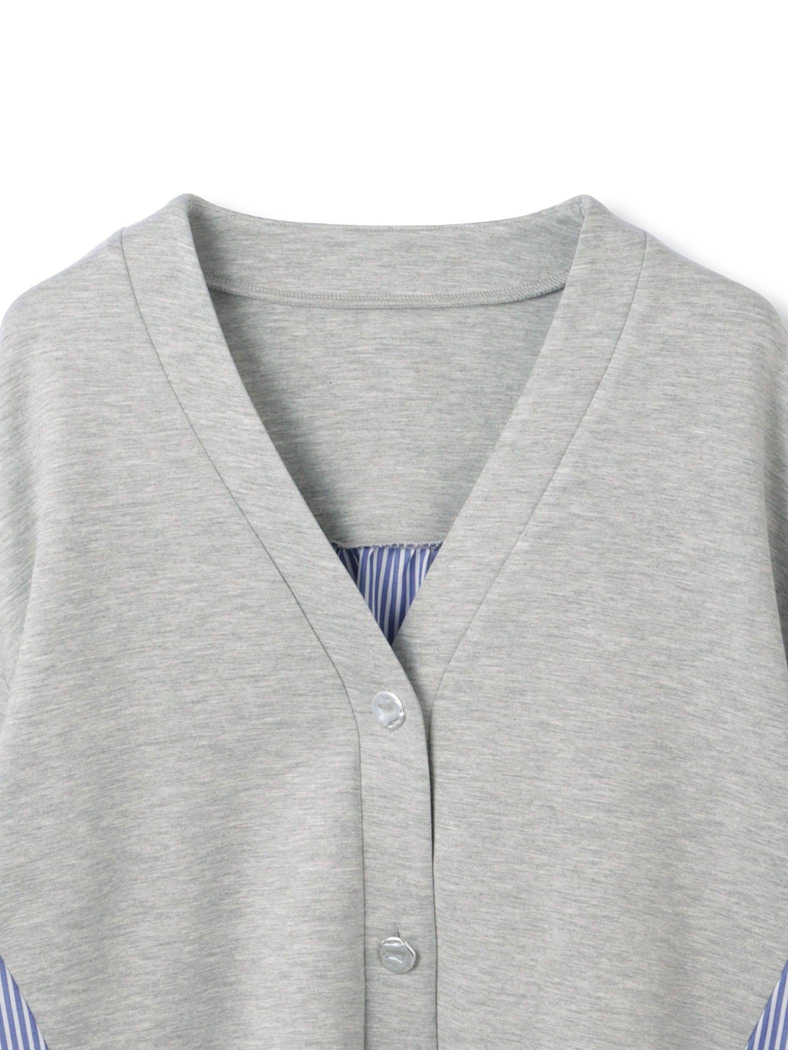 ダンボールバックストライプカーディガン