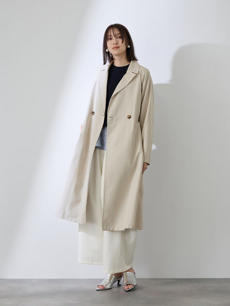 スウェードライクピーチガウントレンチコート