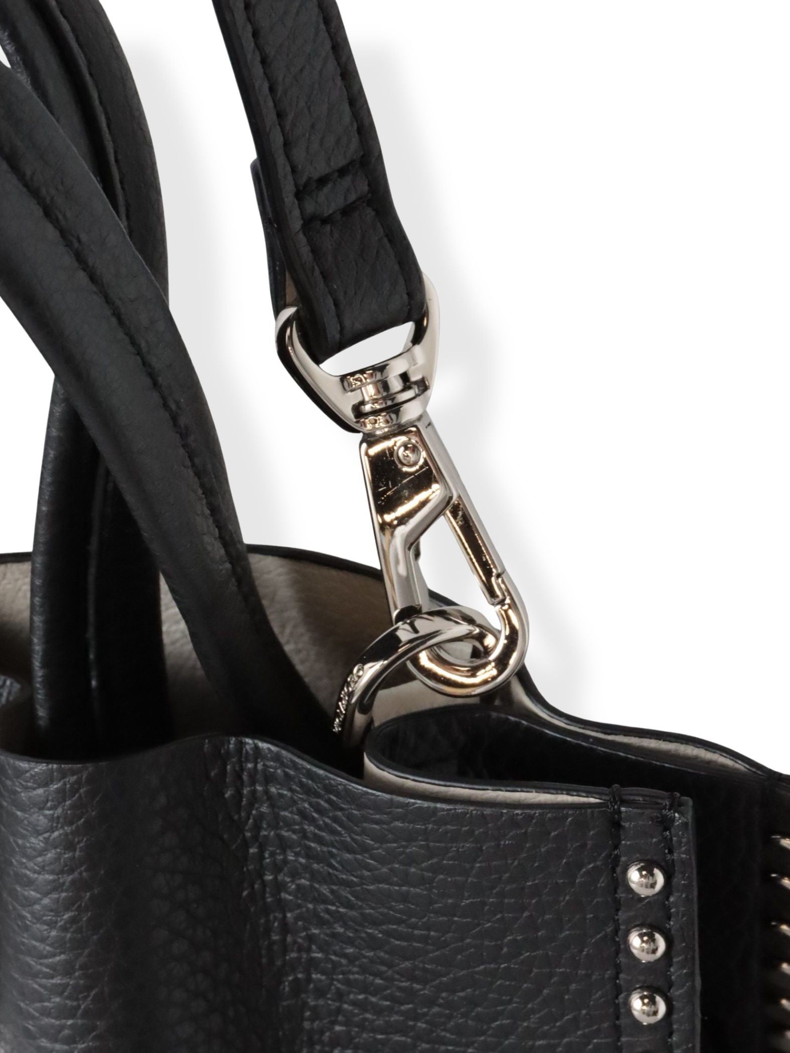 【VIOLAd'ORO】スタッズ付きWフェイスレザートートバッグ