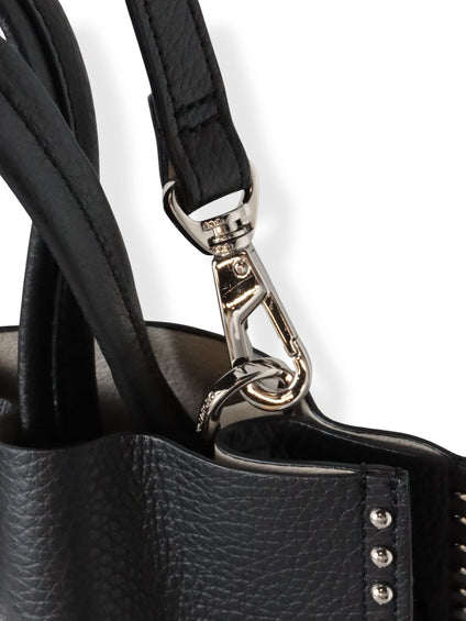 【VIOLAd'ORO】スタッズ付きWフェイスレザートートバッグ