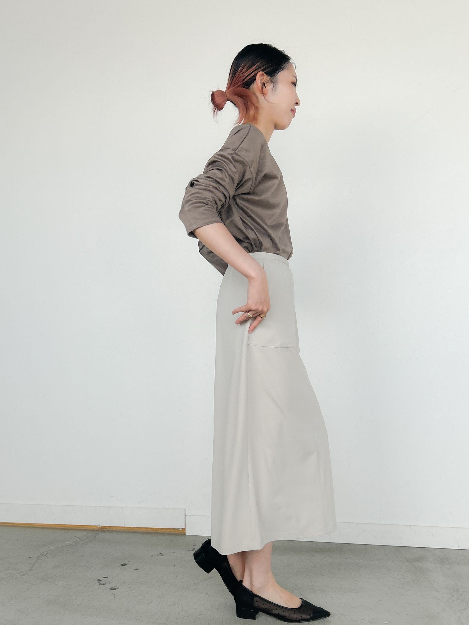 【WEB限定】汗じみ防止大人ロンT ≪3サイズ/洗える≫