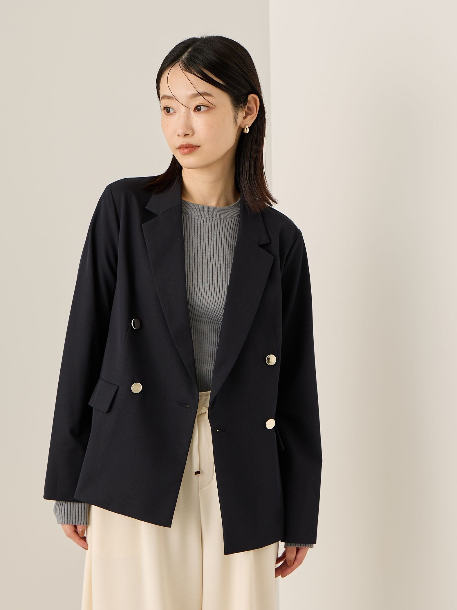 調温クルーネックニット≪手洗い可能≫