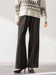 両面起毛ドロストワイドパンツ